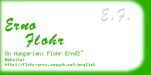 erno flohr business card